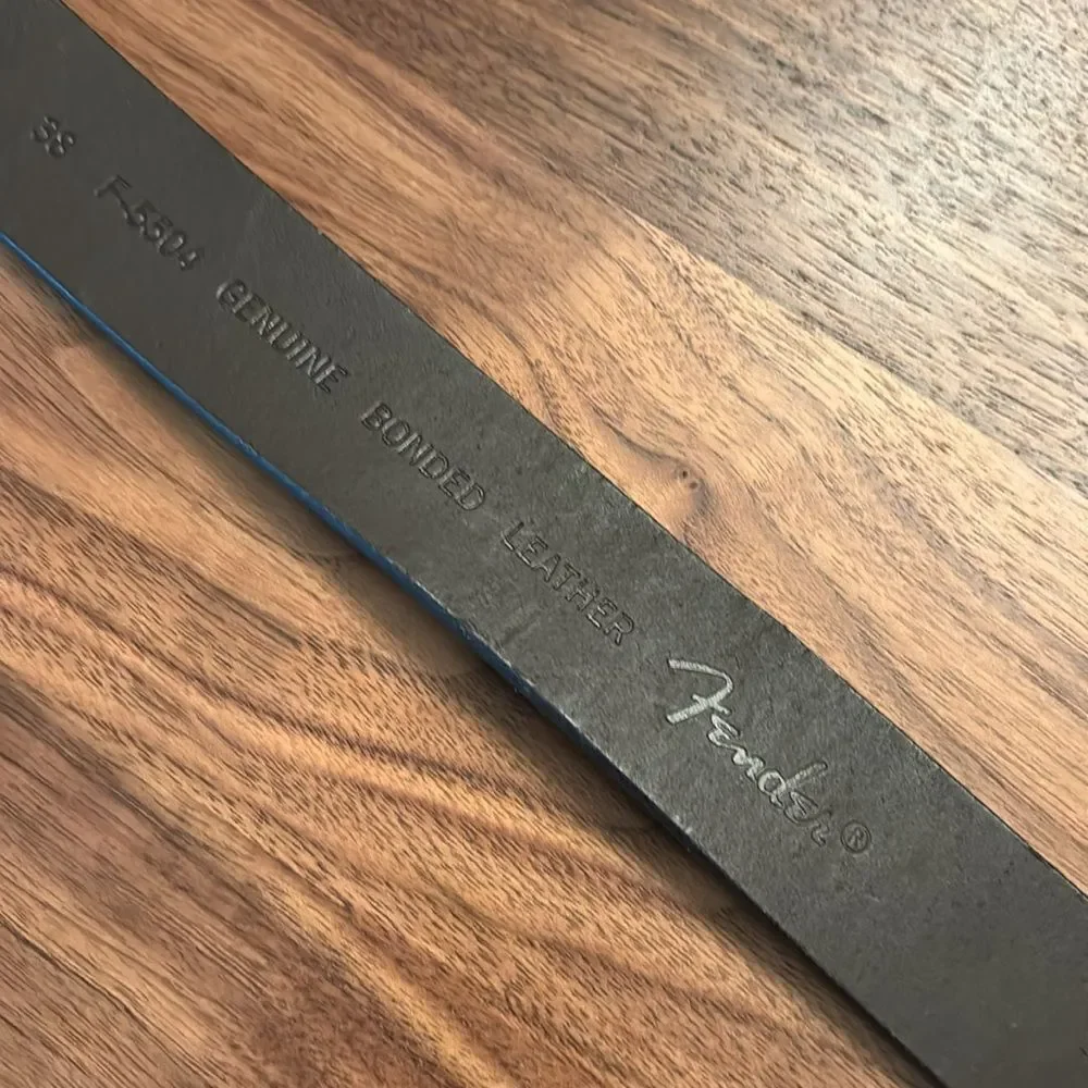Rare Fender Dark Brown Leather Belt with Removable Buckle -38